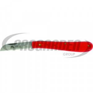 Couteau à greffer METALLO 7 cm, synthétique, rouge