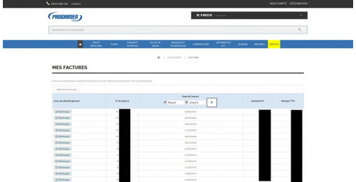 Vos factures sur le site